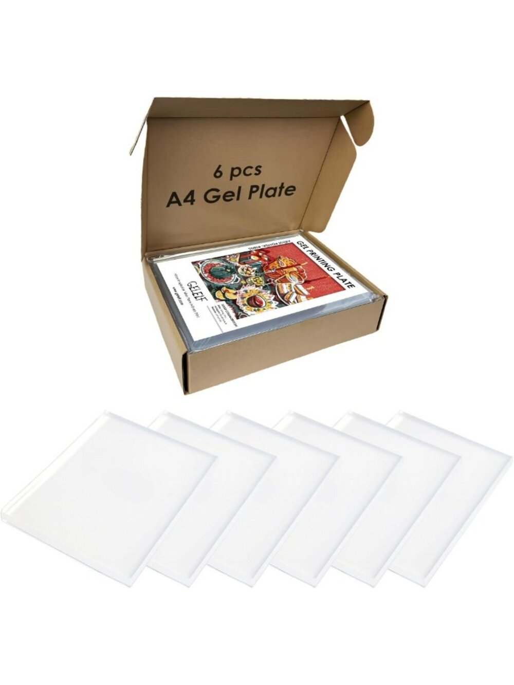 Reusable Gel Printing Plate Set - 8"x10" Monoprinting Tools for Art